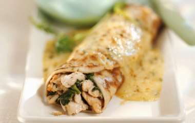 Блины с говядиной и брокколи