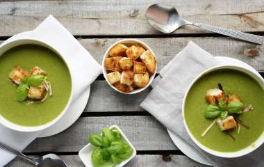 Гороховый суп-пюре из шампиньонов