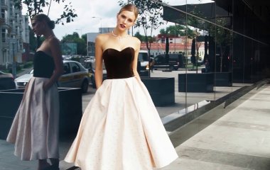 Модные пышные платья на выпускной, фото