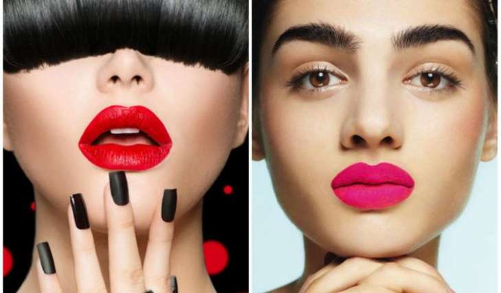Матовая помада для губ — идеи модного макияжа на фото