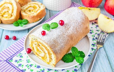 Готовим ленивый яблочный рулет