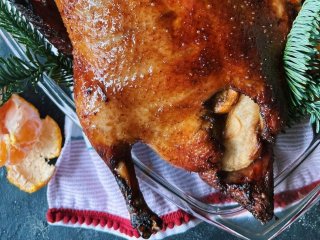 Рецепт запеченої качки з капустою та грибами