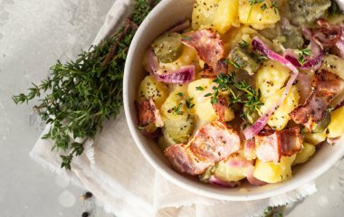 Полезное и постное блюдо: рецепт салата с картофелем