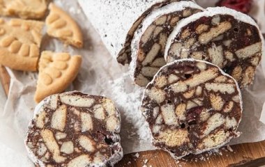 Рецепт шоколадной колбаски из печенья