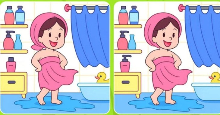 Знайдіть три відмінності у ванній кімнаті: лише дуже уважні впораються за 30 секунд