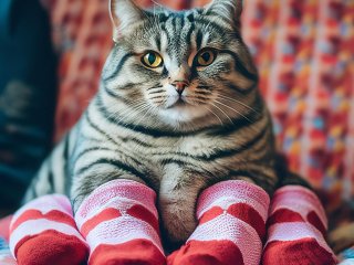 Новый хит: забавная реакция кота на носки (ВИДЕО)