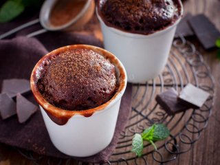 Шоколадный кекс в чашке: рецепт десерта, на приготовление которого идет 5 минут