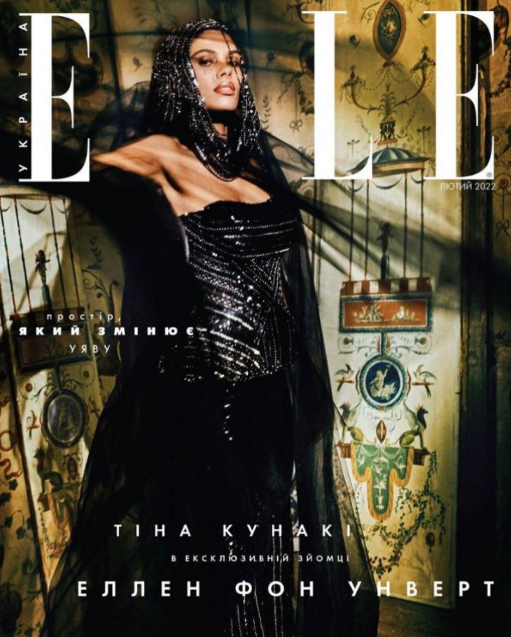 Горячая жена Венсана Касселя украсила обложку украинского ELLE: фото роскошной Тины Кунаки