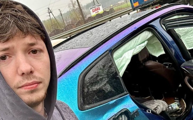 24-летний блогер Дмитрий Варварук попал в жесткую аварию – фото с места происшествия