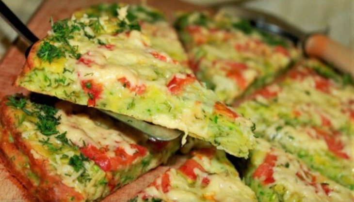 Кабачковая пицца с нежной начинкой
