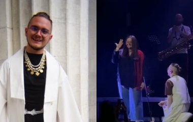 Відомий український співак просто під час концерту освідчився дівчині
