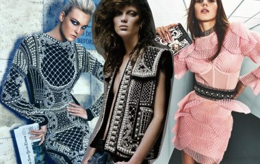 Мила Йовович в рекламной кампании Balmain осень-зима 2018-2019