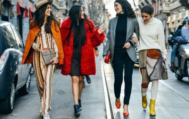 Женская уличная мода сезона осень-зима 2019-2020 фото