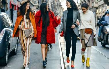 Женская уличная мода сезона осень-зима 2019-2020 фото