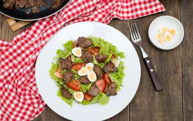 Помидоры с куриной печенью