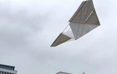 Учні створили найбільший у світі паперовий літак на радіокеруванні — фото