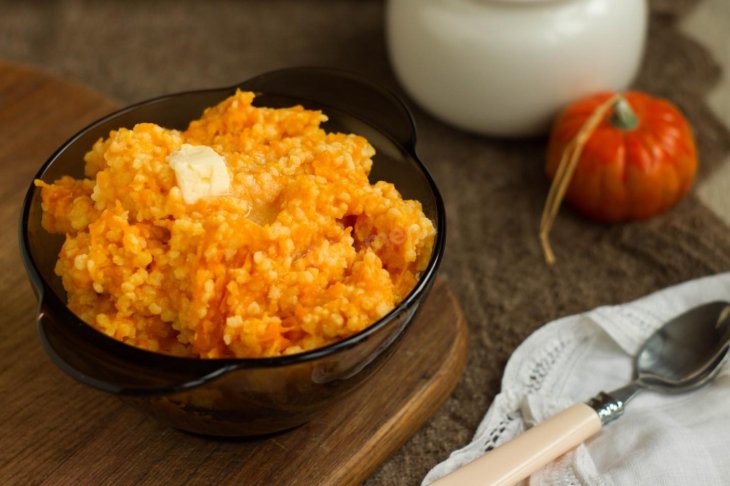 Рецепт тыквенной каши с пшеном в мультиварке