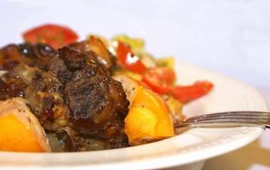 Баранина с хурмой и мятой