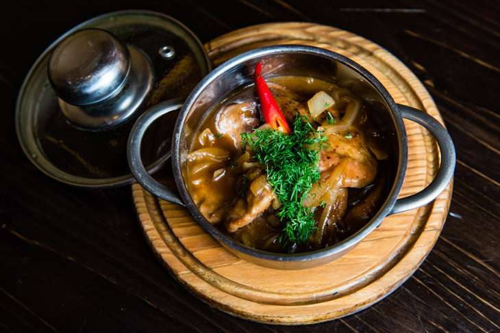 Свиной ошеек в горчичном соусе