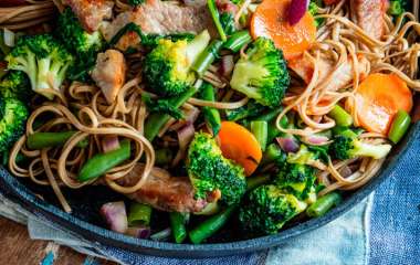 Вок с фенхелем и свининой