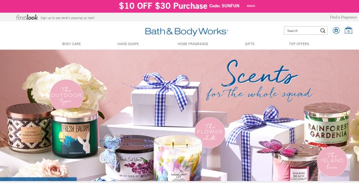 Как заказывать косметику на официальном сайте Bath and Body Works в несколько кликов