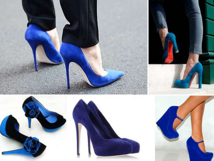 Даешь яркость! С чем носить синие туфли?