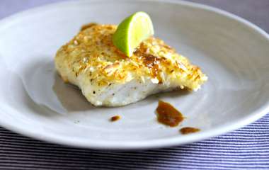 Филе палтуса в миндальной стружке