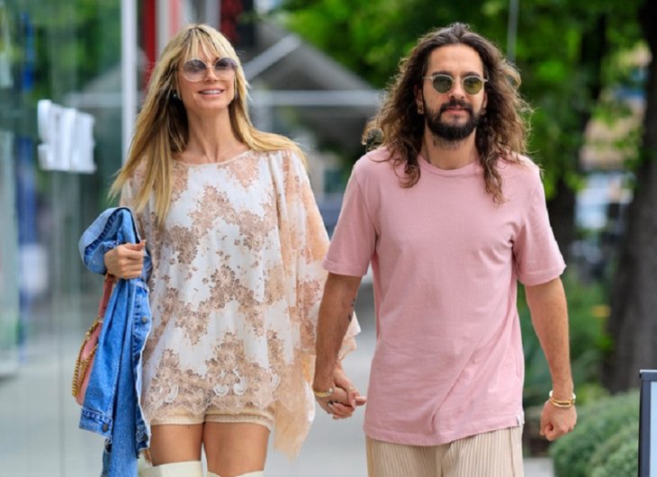 50-летняя Хайди Клум с молодым человеком отпраздновала годовщину свадьбы на Капри