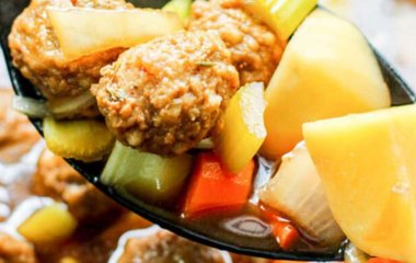 Картофельный суп с фрикадельками