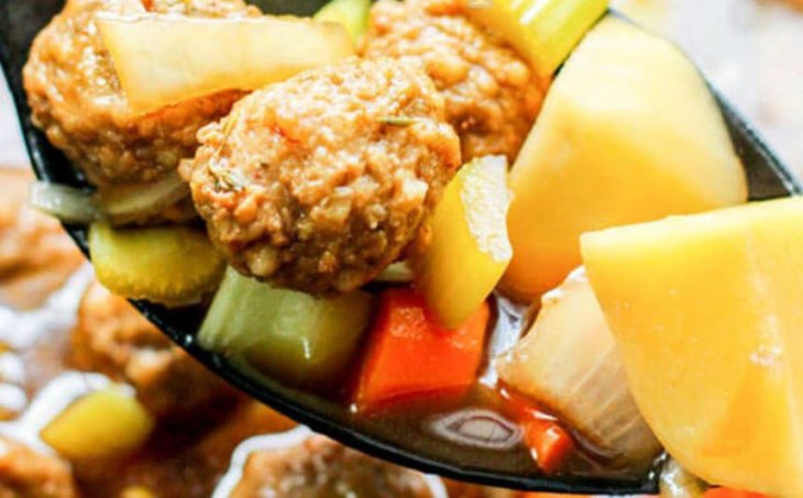 Картофельный суп с фрикадельками