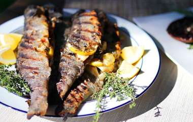 Сардина  на гриле с тимьяном и лимоном