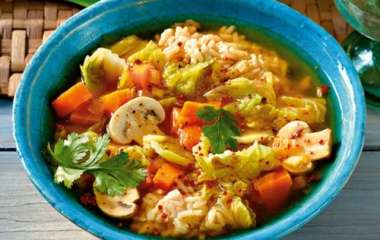 Азиатский суп с шампиньонами