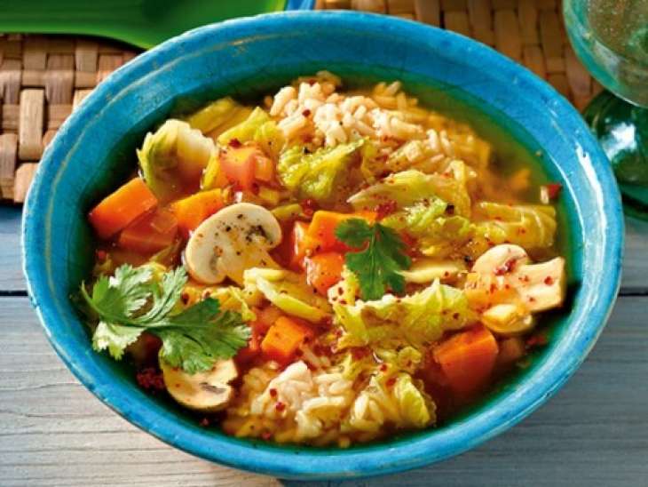 Азиатский суп с шампиньонами