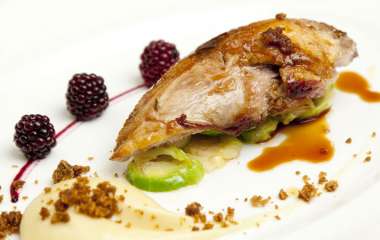 Жареная кефаль с лингуине