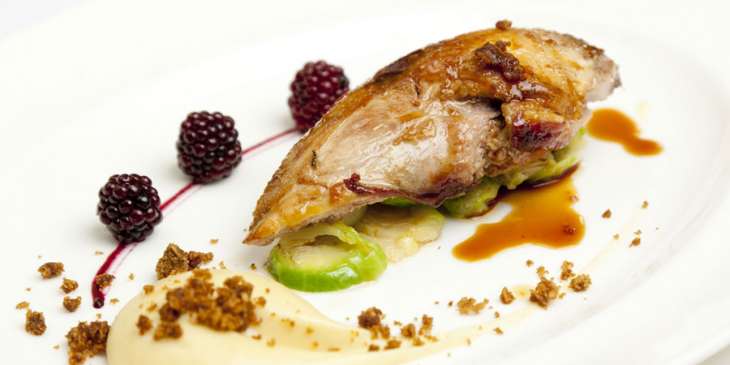 Жареная кефаль с лингуине