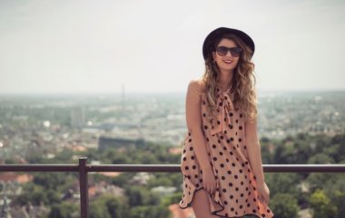 Модные женские платья в горошек 2018-2019, фото