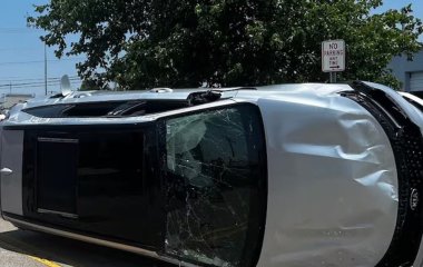 Аварія через комаху: внаслідок ДТП автомобіль перекинувся