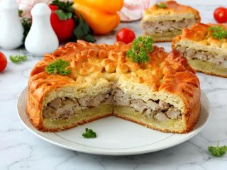 Рецепт мясного пирога для обеда в теплом семейном кругу