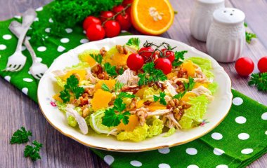 Салат из курицы с апельсинами: лучший рецепт