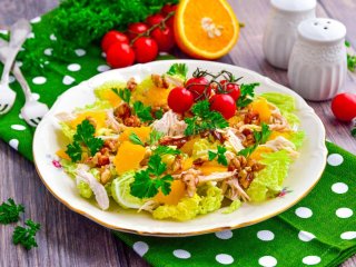 Салат из курицы с апельсинами: лучший рецепт
