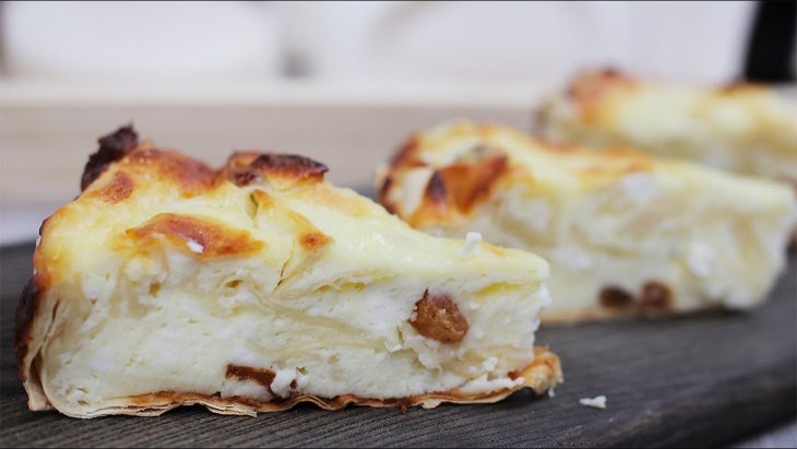 Творожный пирог с листьями лаваша: рецепт от диетолога