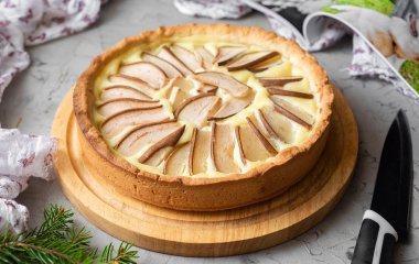 Ароматный десерт со сливочной начинкой: рецепт пирога с грушей и рикотой