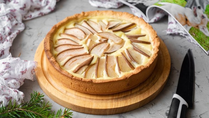 Ароматный десерт со сливочной начинкой: рецепт пирога с грушей и рикотой