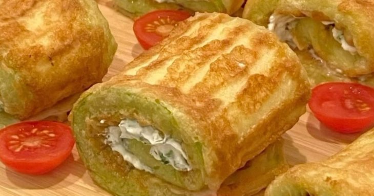 Закуска №1: рецепт соковитих кабачкових рулетів із начинкою