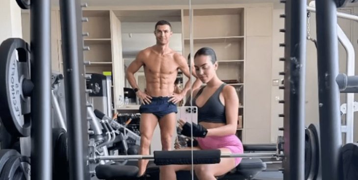 Невеста Криштиану Роналду показала их тренировку в спортзале (фото)