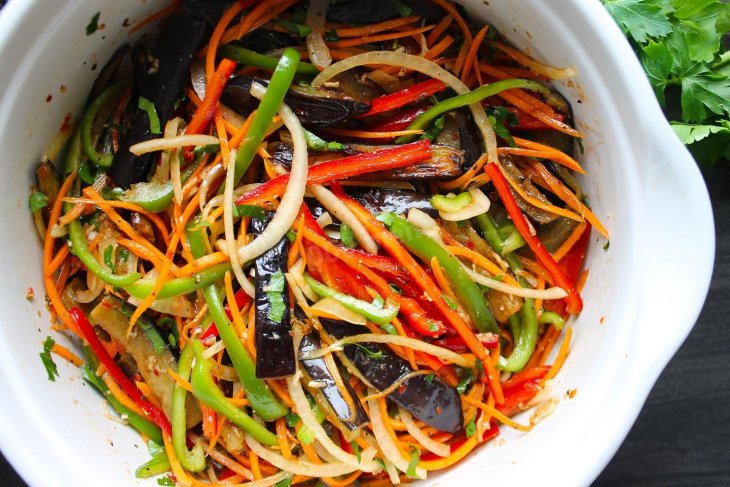 Баклажаны по-корейски к ужину