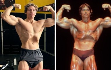 26-летний внебрачный сын Шварценеггера удивил сходством с отцом и показал огромные бицепсы
