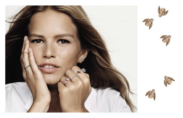 Анна Эверс в рекламной кампании ювелирных изделий Dior Rose des Vents
