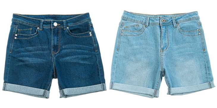 Модные женские джинсовые шорты с отворотами 2019