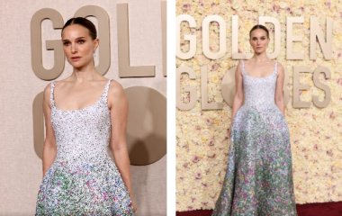 Натали Портман чуть не испортила свое платье на церемонии «Золотого глобуса»